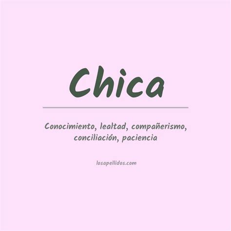 apellido chica|Significado del Apellido Chica